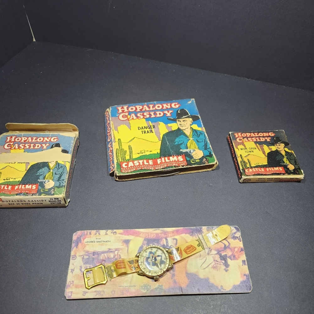 Hopalong Cassidy Collectible Watch with Original Boxes And Films